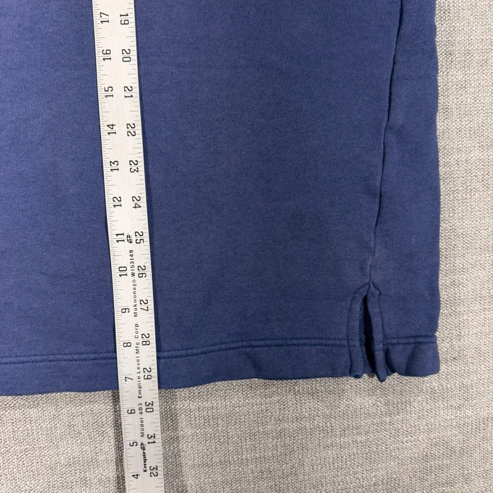 Jordan Sweatshirt Mens Large Navy Blue Fair Bleach Stained Jumpman Logo Crewneck